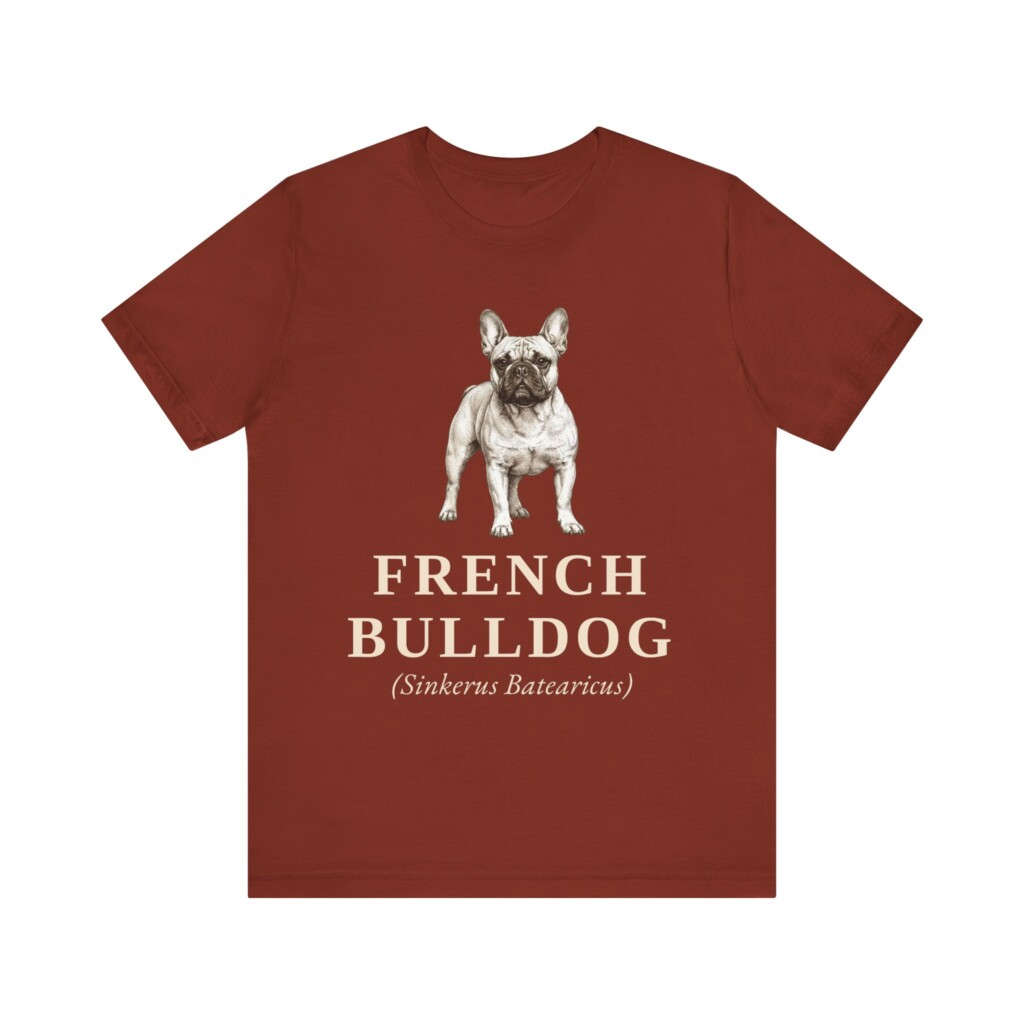 French Bulldog Latin Shirt, Vintage Dog Sketch Tee, Dog Latin Gift