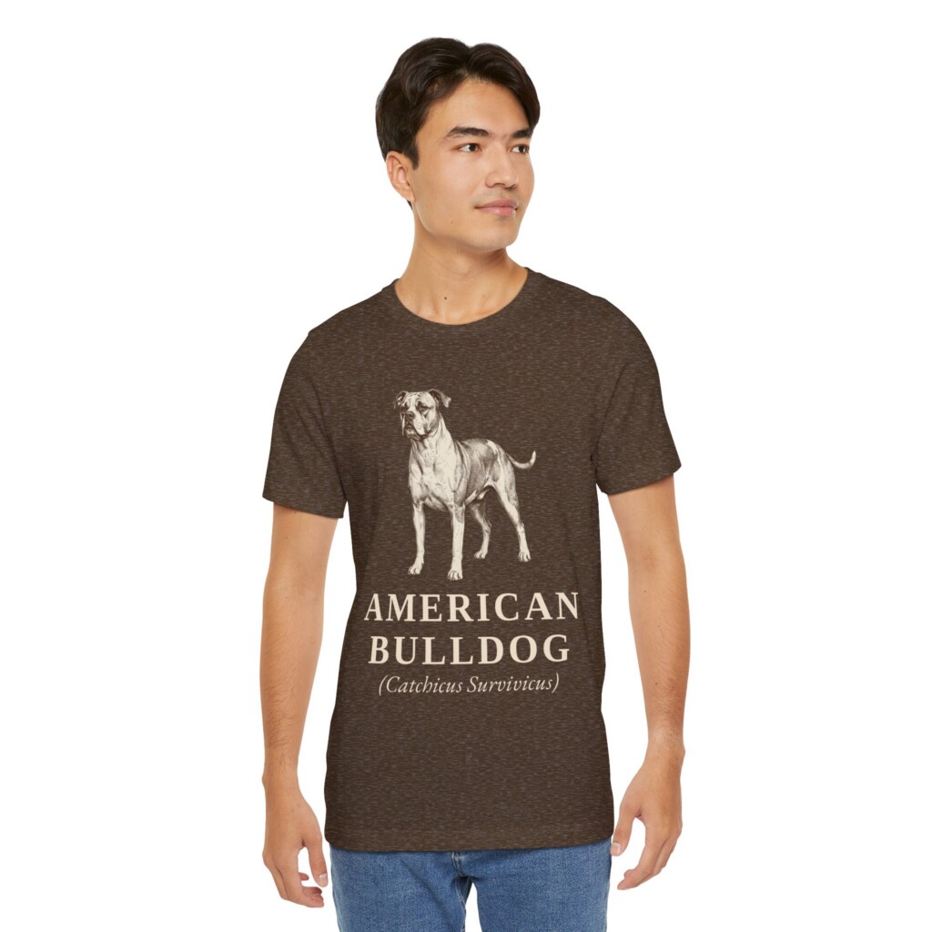American Bulldog Latin Shirt, Vintage Dog Sketch Tee, Dog Latin Gift
