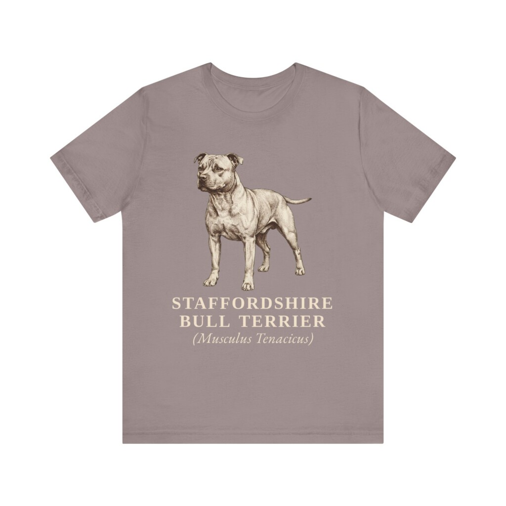 Staffordshire Bull Terrier Latin Shirt, Vintage Dog Sketch Tee, Dog Latin Gift