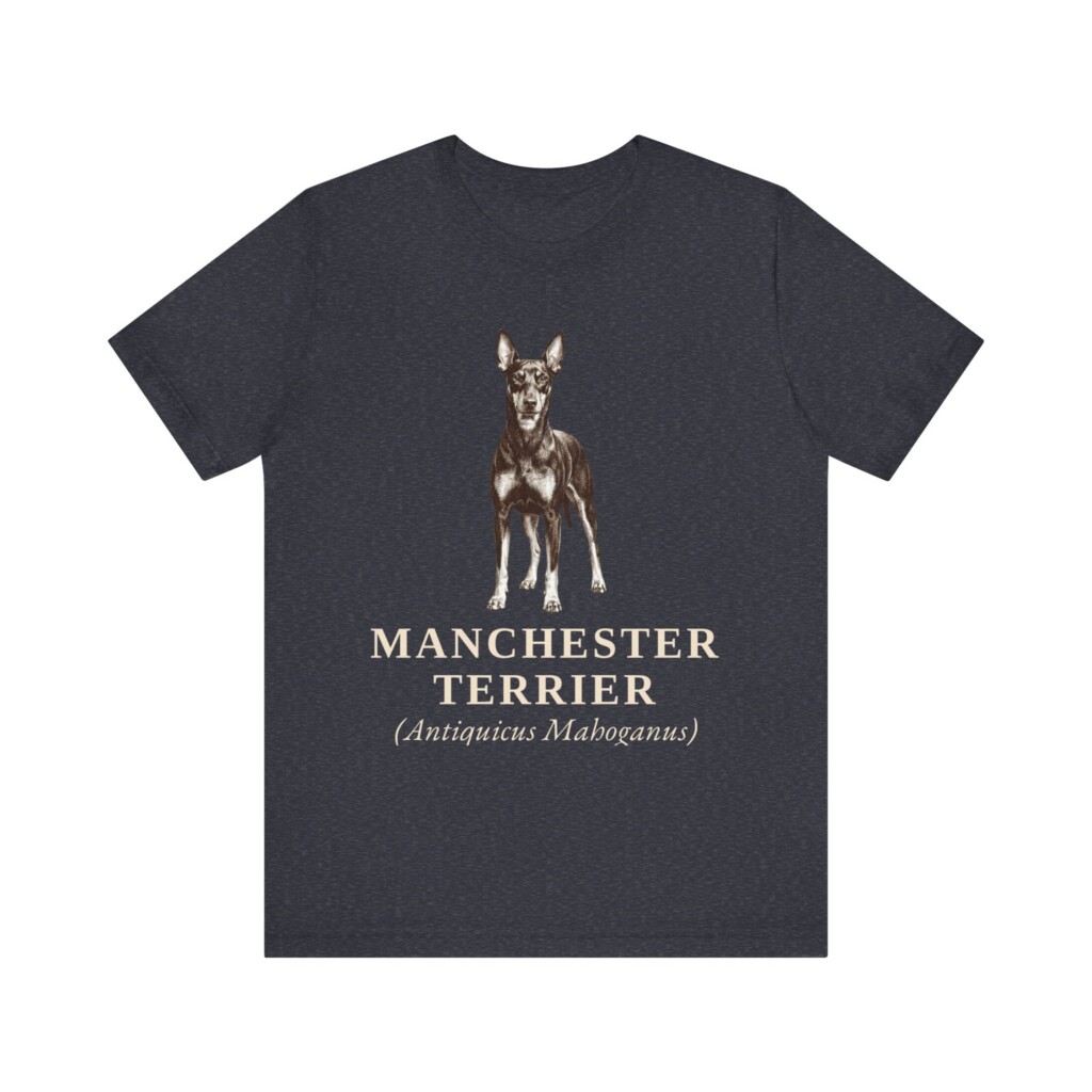 Manchester Terrier Latin Shirt, Vintage Dog Sketch Tee, Dog Latin Gift