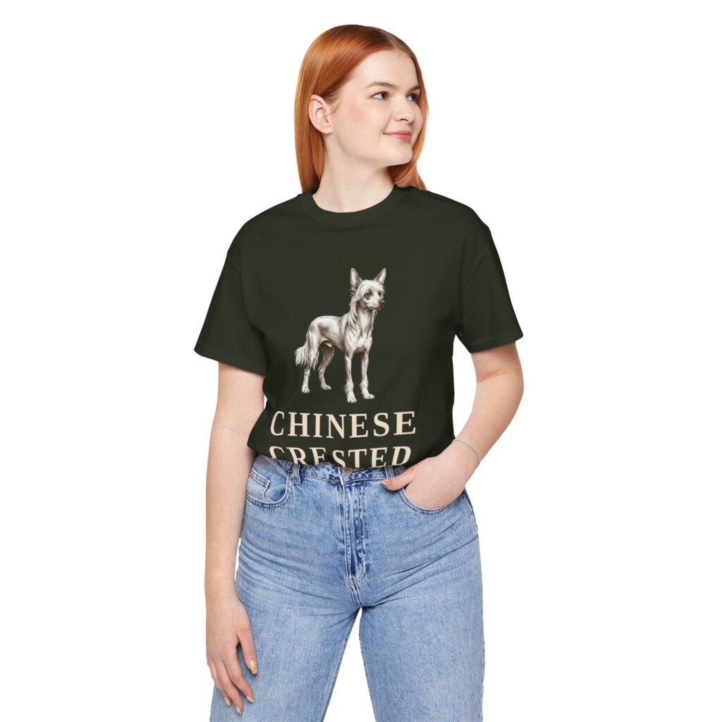 Chinese Crested Latin Shirt, Vintage Dog Sketch Tee, Dog Latin Gift