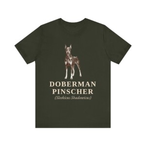 Doberman Pinscher Latin Shirt, Vintage Dog Sketch Tee, Dog Latin Gift