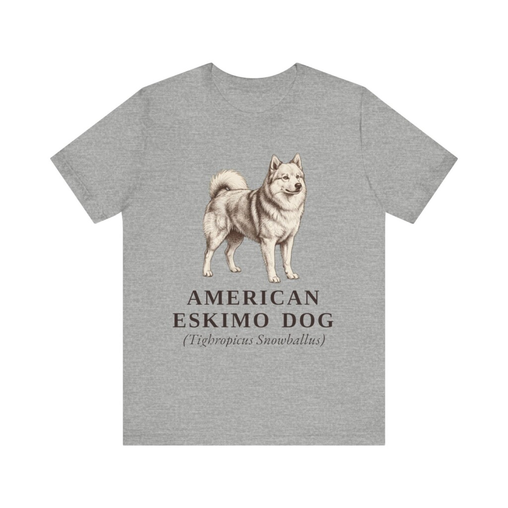 American Eskimo Dog Latin Shirt, Vintage Dog Sketch Tee, Dog Latin Gift