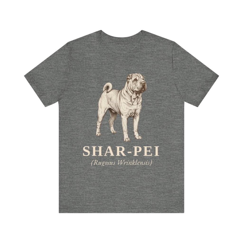 Shar-Pei Latin Shirt, Vintage Dog Sketch Tee, Dog Latin Gift