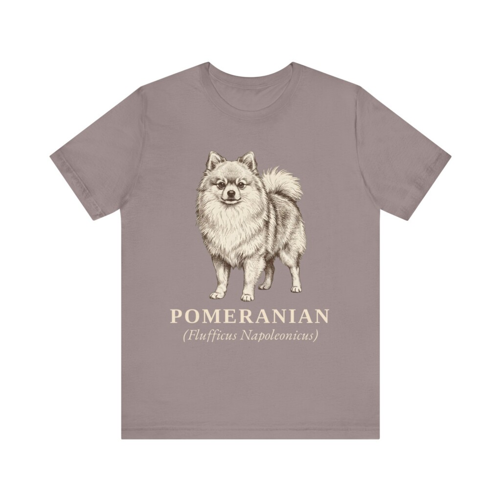Pomeranian Latin Shirt, Vintage Dog Sketch Tee, Dog Latin Gift