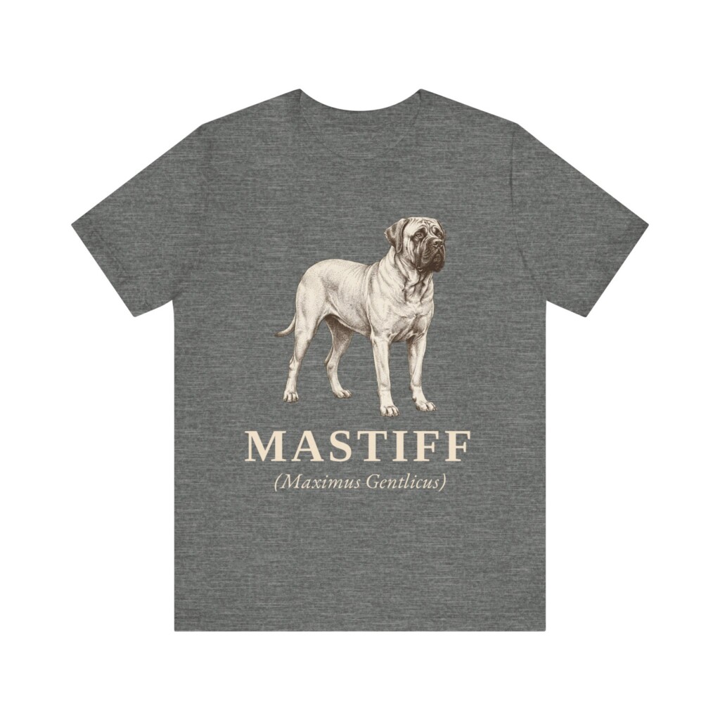 Mastiff Latin Shirt, Vintage Dog Sketch Tee, Dog Latin Gift