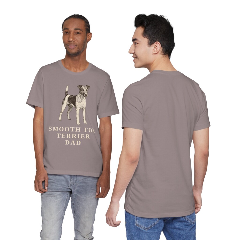 Fox Terrier (Smooth) Dad Shirt, Vintage Dog Sketch Tee, Dog Dad Gift