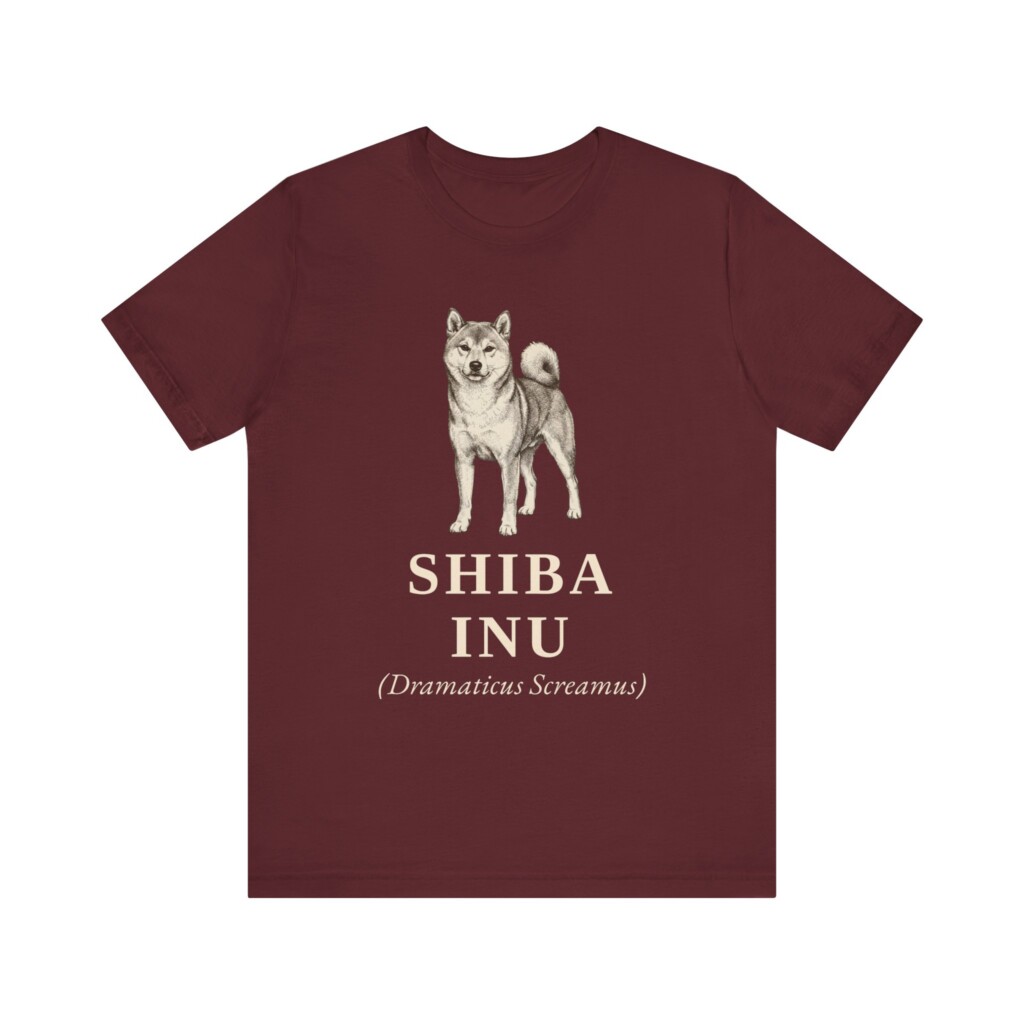 Shiba Inu Latin Shirt, Vintage Dog Sketch Tee, Dog Latin Gift