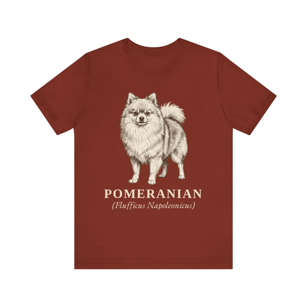 Pomeranian Latin Shirt, Vintage Dog Sketch Tee, Dog Latin Gift