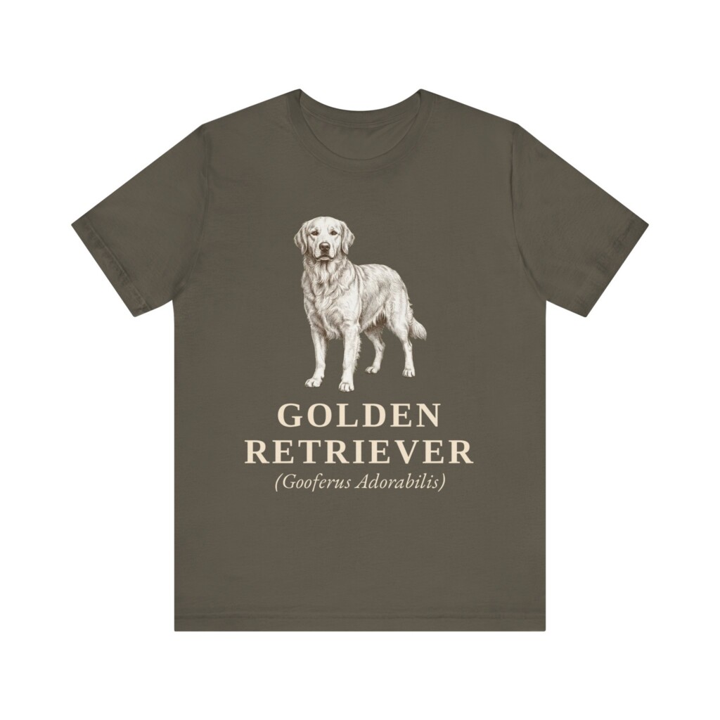 Golden Retriever Latin Shirt, Vintage Dog Sketch Tee, Dog Latin Gift