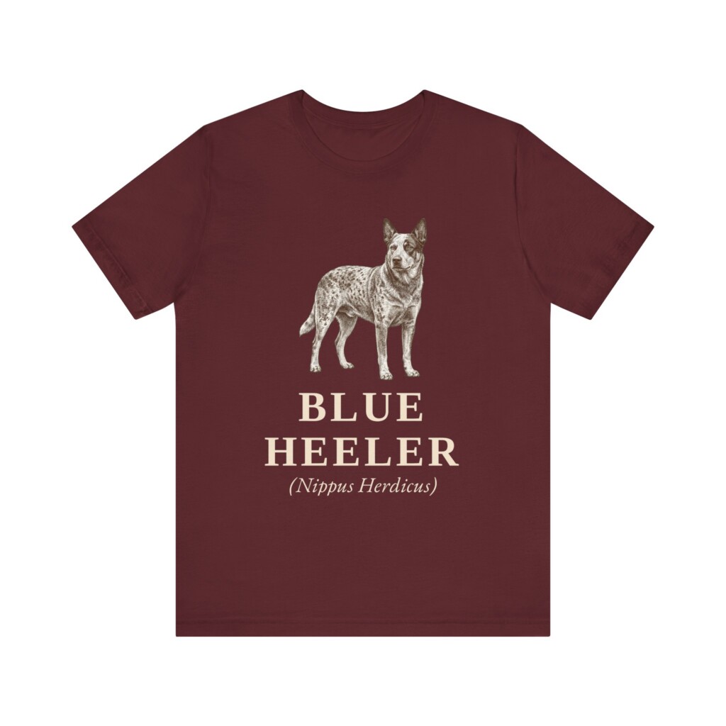 Blue Heeler Latin Shirt, Vintage Dog Sketch Tee, Dog Latin Gift Blue Heeler Latin Shirt, Vintage Dog Sketch Tee, Dog Latin Gift