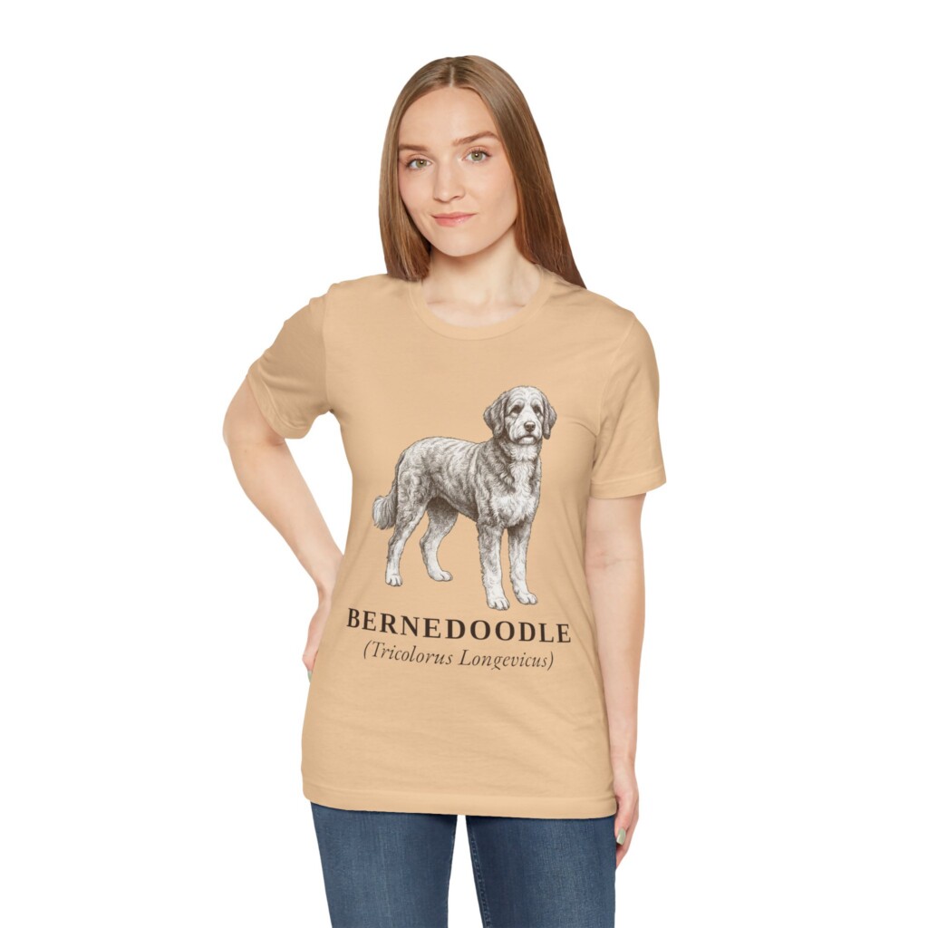 Bernedoodle Latin Shirt, Vintage Dog Sketch Tee, Dog Latin Gift