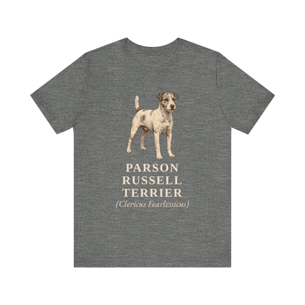 Parson Russell Terrier Latin Shirt, Vintage Dog Sketch Tee, Dog Latin Gift
