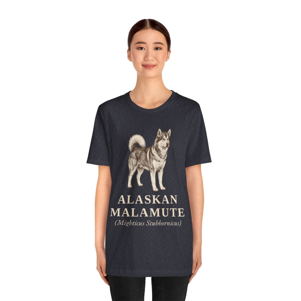 Alaskan Malamute Latin Shirt, Vintage Dog Sketch Tee, Dog Latin Gift Alaskan Malamute Latin Shirt, Vintage Dog Sketch Tee, Dog Latin Gift