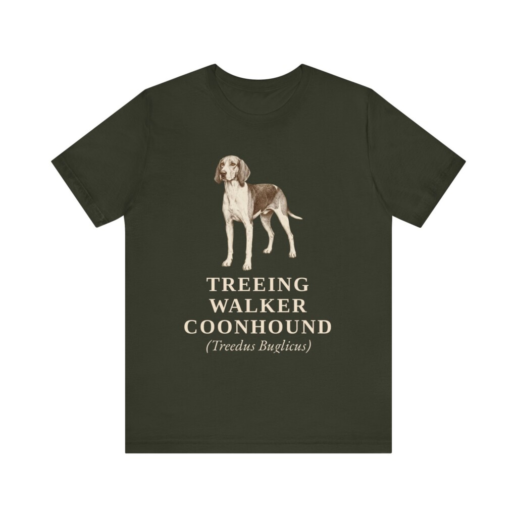 Treeing Walker Coonhound Latin Shirt, Vintage Dog Sketch Tee, Dog Latin Gift