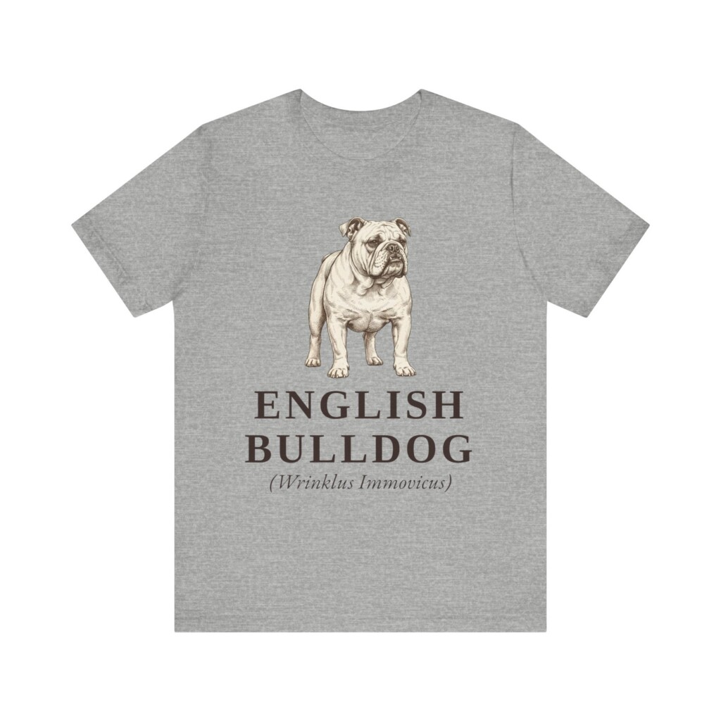 English Bulldog Latin Shirt, Vintage Dog Sketch Tee, Dog Latin Gift