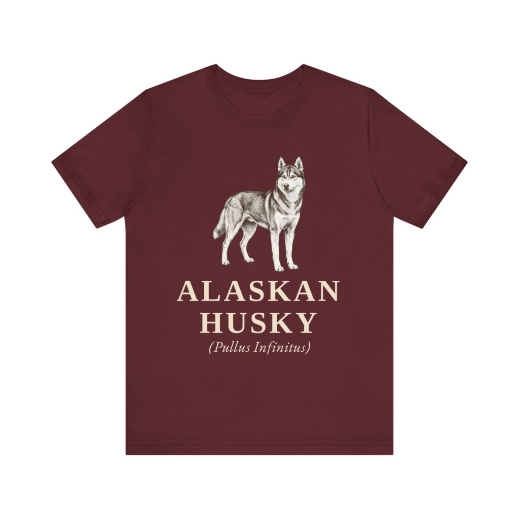 Alaskan Husky Latin Shirt, Vintage Dog Sketch Tee, Dog Latin Gift Alaskan Husky Latin Shirt, Vintage Dog Sketch Tee, Dog Latin Gift