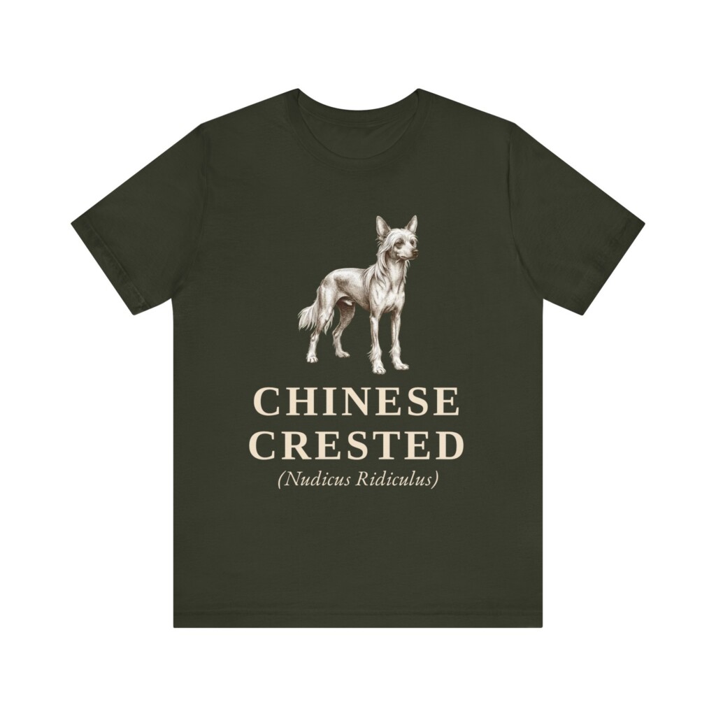 Chinese Crested Latin Shirt, Vintage Dog Sketch Tee, Dog Latin Gift