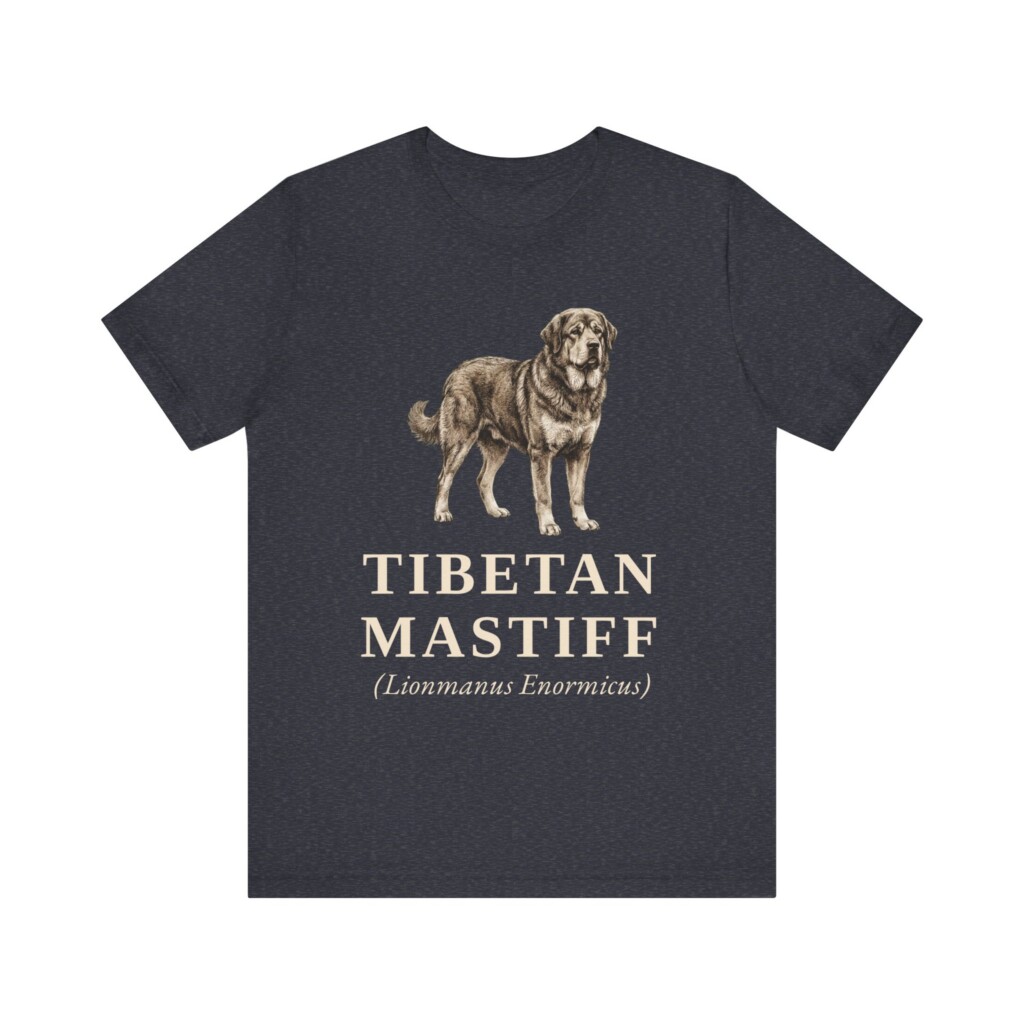 Tibetan Mastiff Latin Shirt, Vintage Dog Sketch Tee, Dog Latin Gift