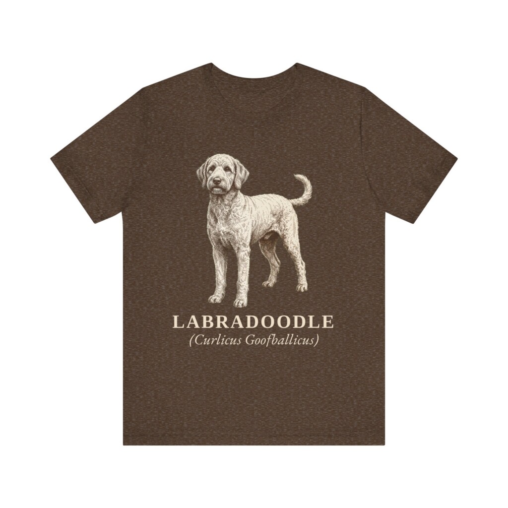 Labradoodle Latin Shirt, Vintage Dog Sketch Tee, Dog Latin Gift