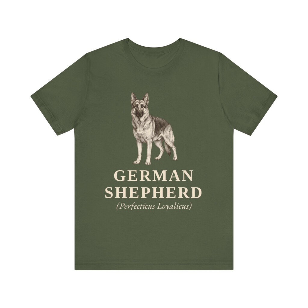 German Shepherd Latin Shirt, Vintage Dog Sketch Tee, Dog Latin Gift