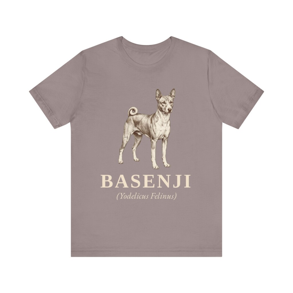 Basenji Latin Shirt, Vintage Dog Sketch Tee, Dog Latin Gift