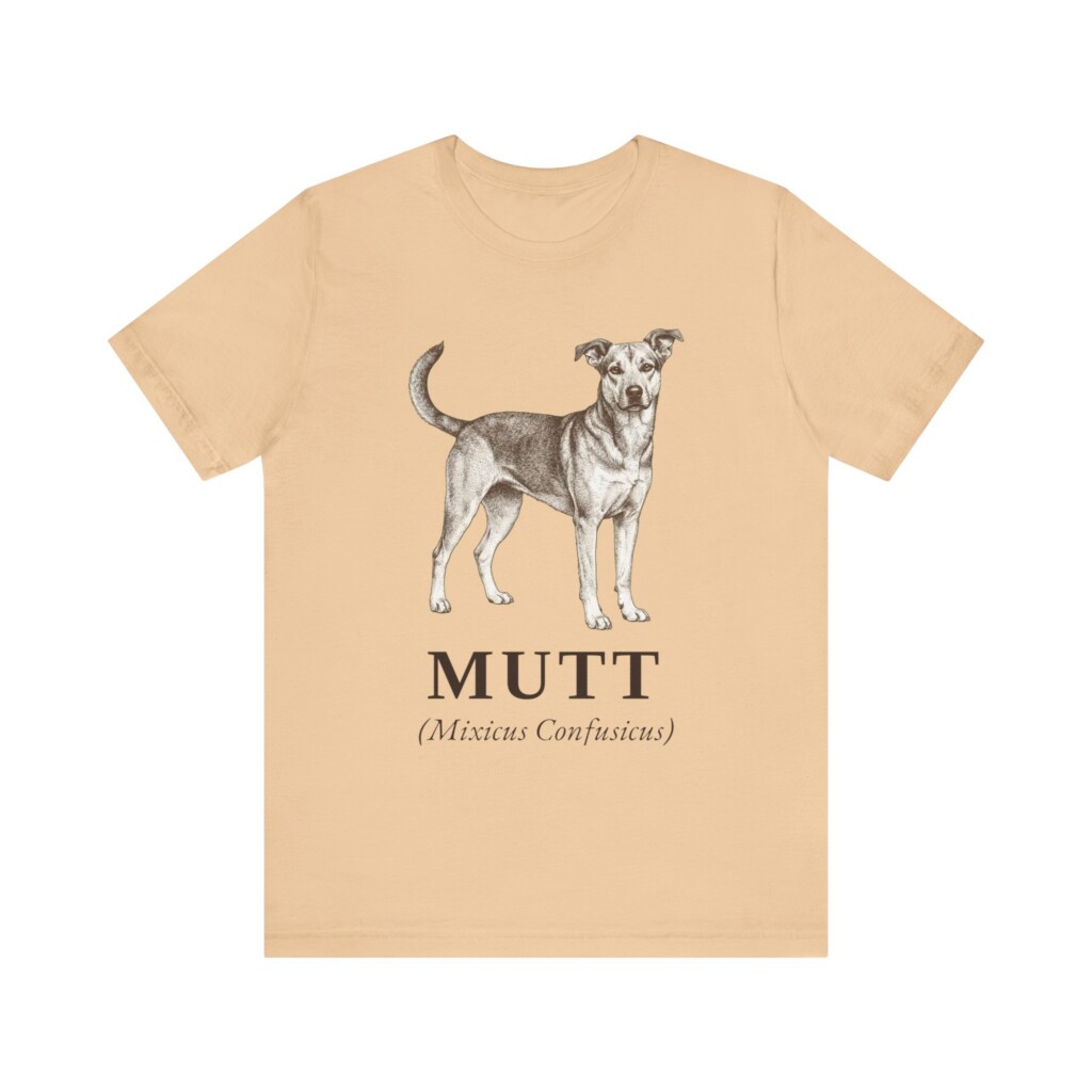 Mutt Latin Shirt, Vintage Dog Sketch Tee, Dog Latin Gift