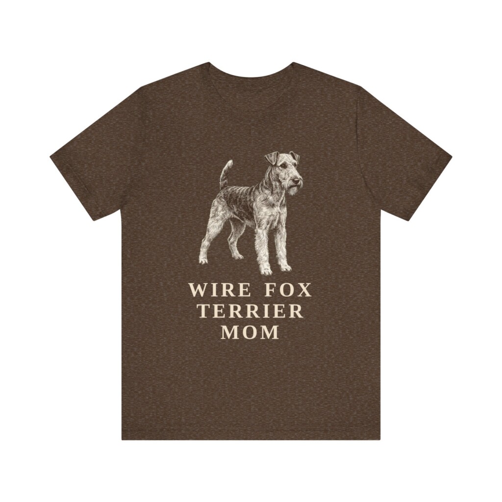 Fox Terrier (Wire) Mom Shirt, Vintage Dog Sketch Tee, Dog Mom Gift