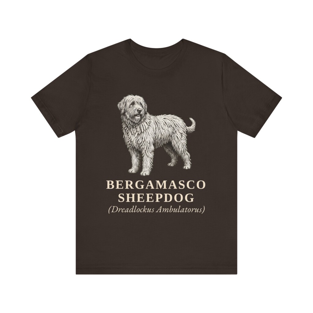 Bergamasco Sheepdog Latin Shirt, Vintage Dog Sketch Tee, Dog Latin Gift