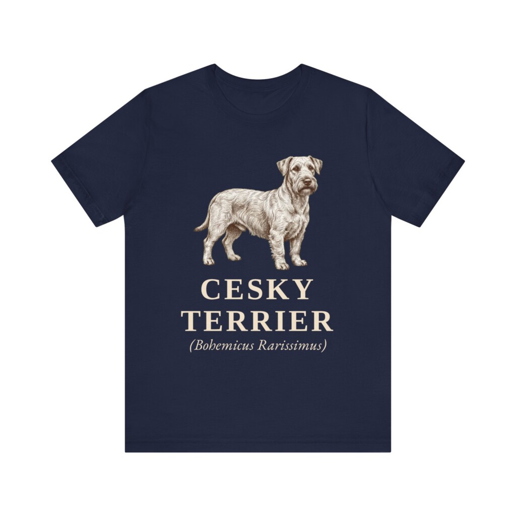 Cesky Terrier Latin Shirt, Vintage Dog Sketch Tee, Dog Latin Gift
