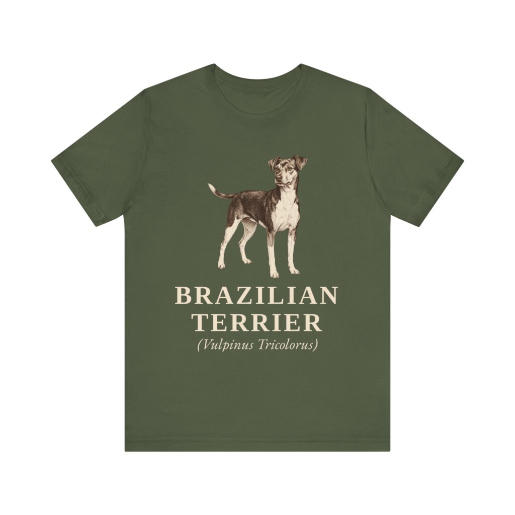 Brazilian Terrier Latin Shirt, Vintage Dog Sketch Tee, Dog Latin Gift