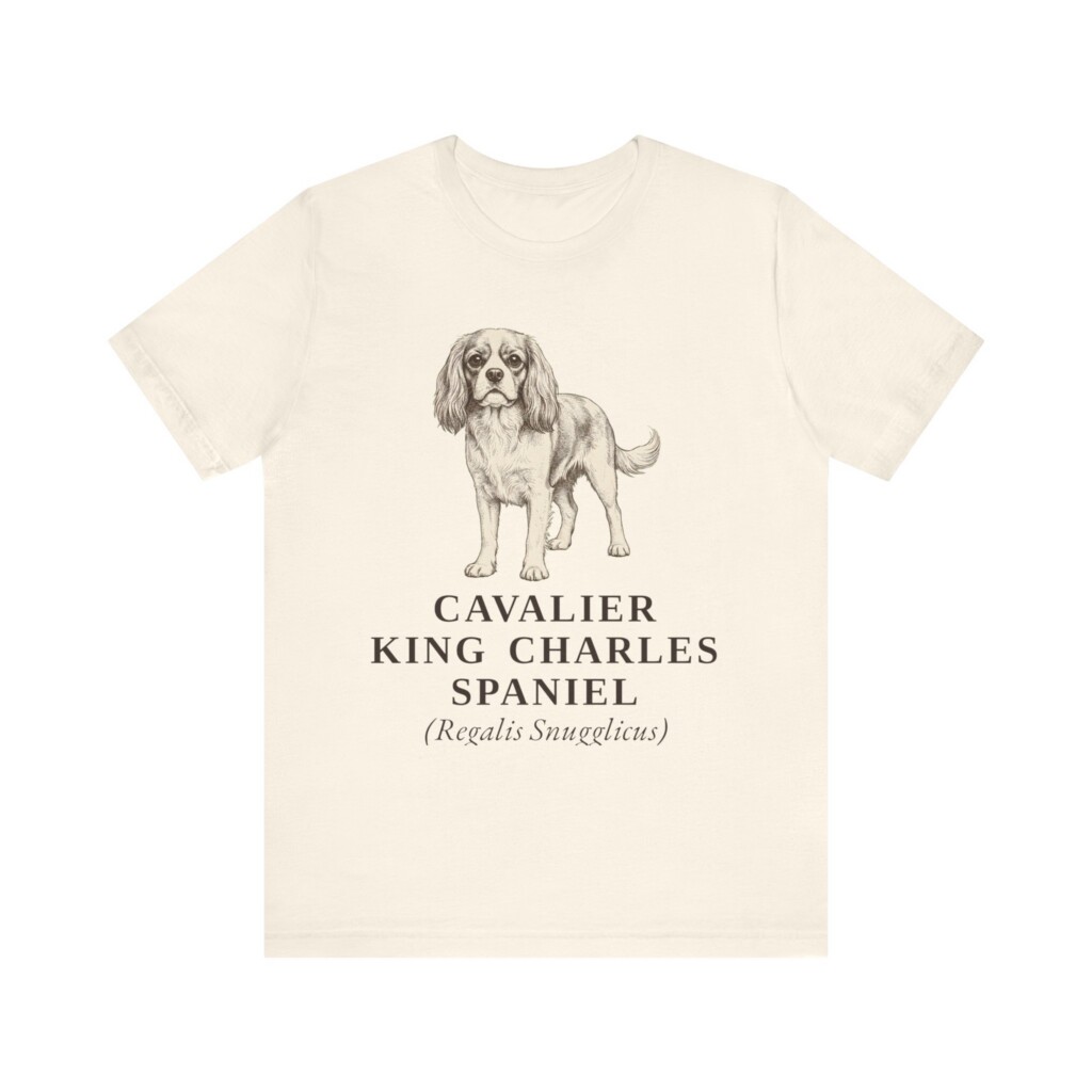 Cavalier King Charles Spaniel Latin Shirt, Vintage Dog Sketch Tee, Dog Latin Gift
