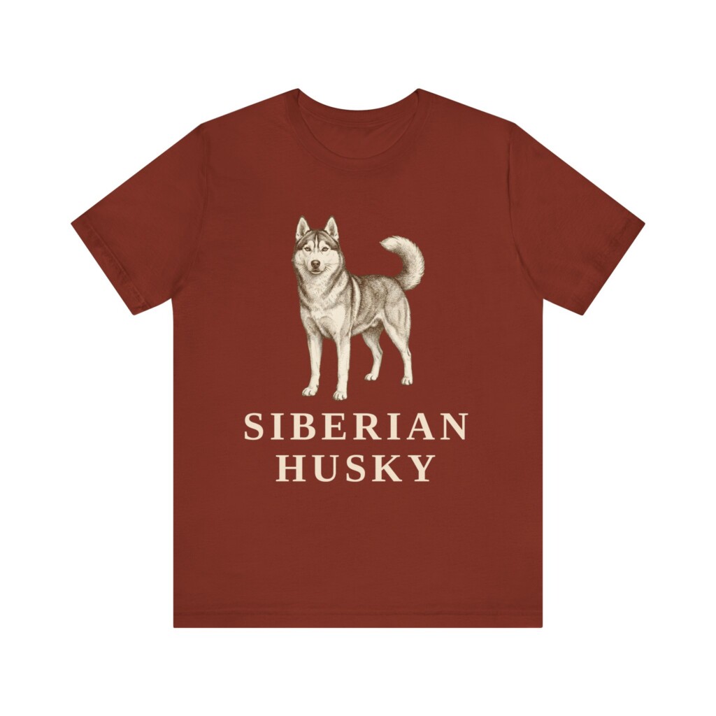 Husky Lover Shirt, Vintage Dog Sketch Tee, Dog Lover Gift