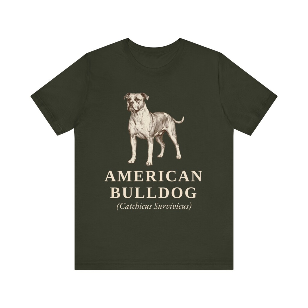 American Bulldog Latin Shirt, Vintage Dog Sketch Tee, Dog Latin Gift