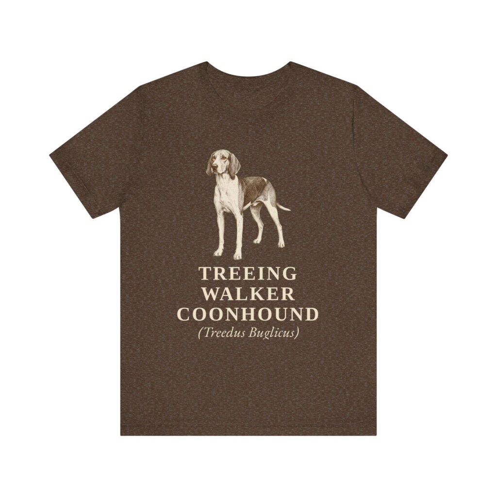 Treeing Walker Coonhound Latin Shirt, Vintage Dog Sketch Tee, Dog Latin Gift