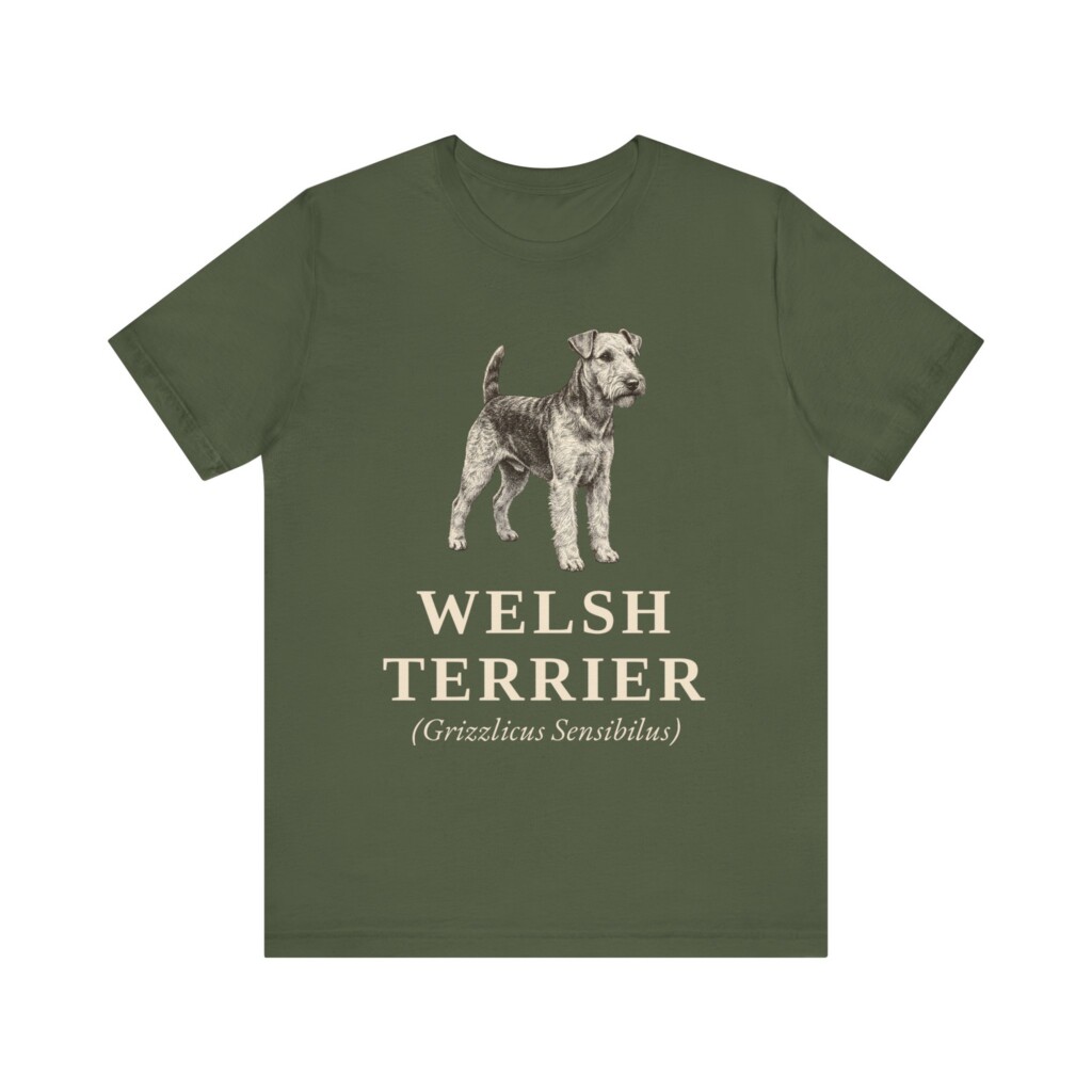 Welsh Terrier Latin Shirt, Vintage Dog Sketch Tee, Dog Latin Gift Welsh Terrier Latin Shirt, Vintage Dog Sketch Tee, Dog Latin Gift