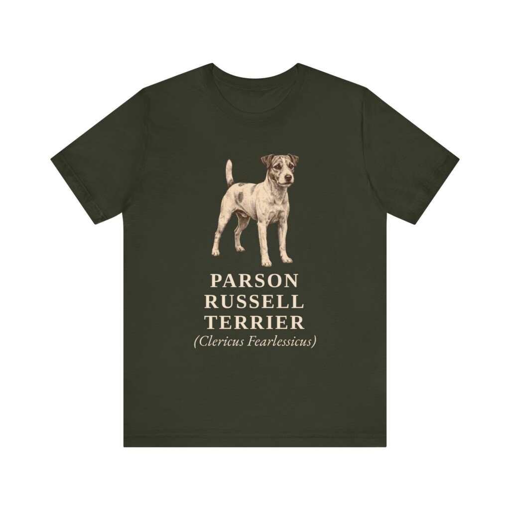 Parson Russell Terrier Latin Shirt, Vintage Dog Sketch Tee, Dog Latin Gift
