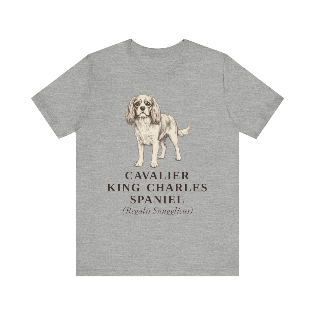 Cavalier King Charles Spaniel Latin Shirt, Vintage Dog Sketch Tee, Dog Latin Gift