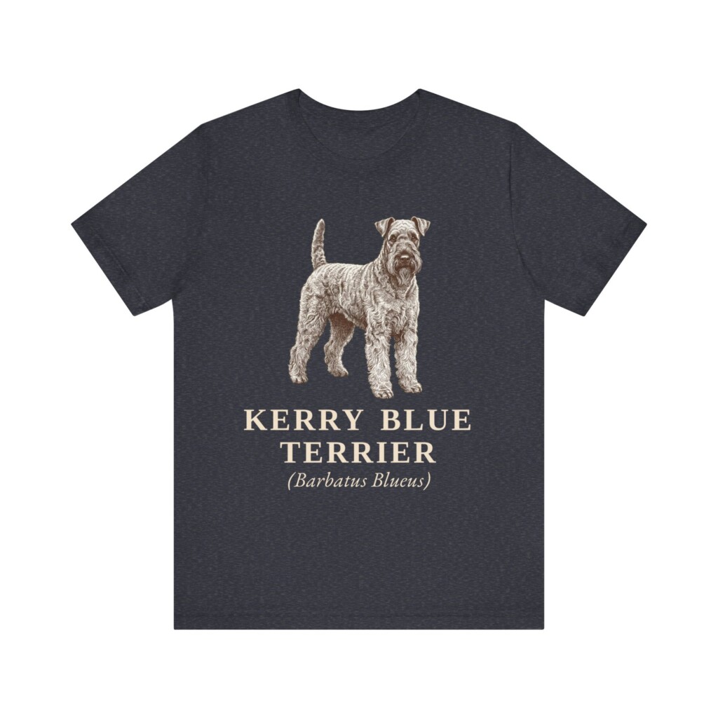 Kerry Blue Terrier Latin Shirt, Vintage Dog Sketch Tee, Dog Latin Gift