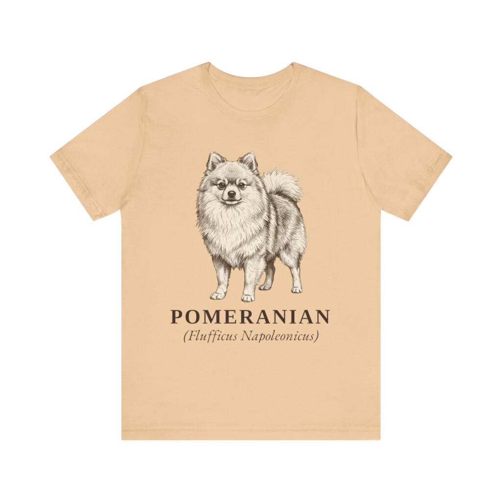 Pomeranian Latin Shirt, Vintage Dog Sketch Tee, Dog Latin Gift