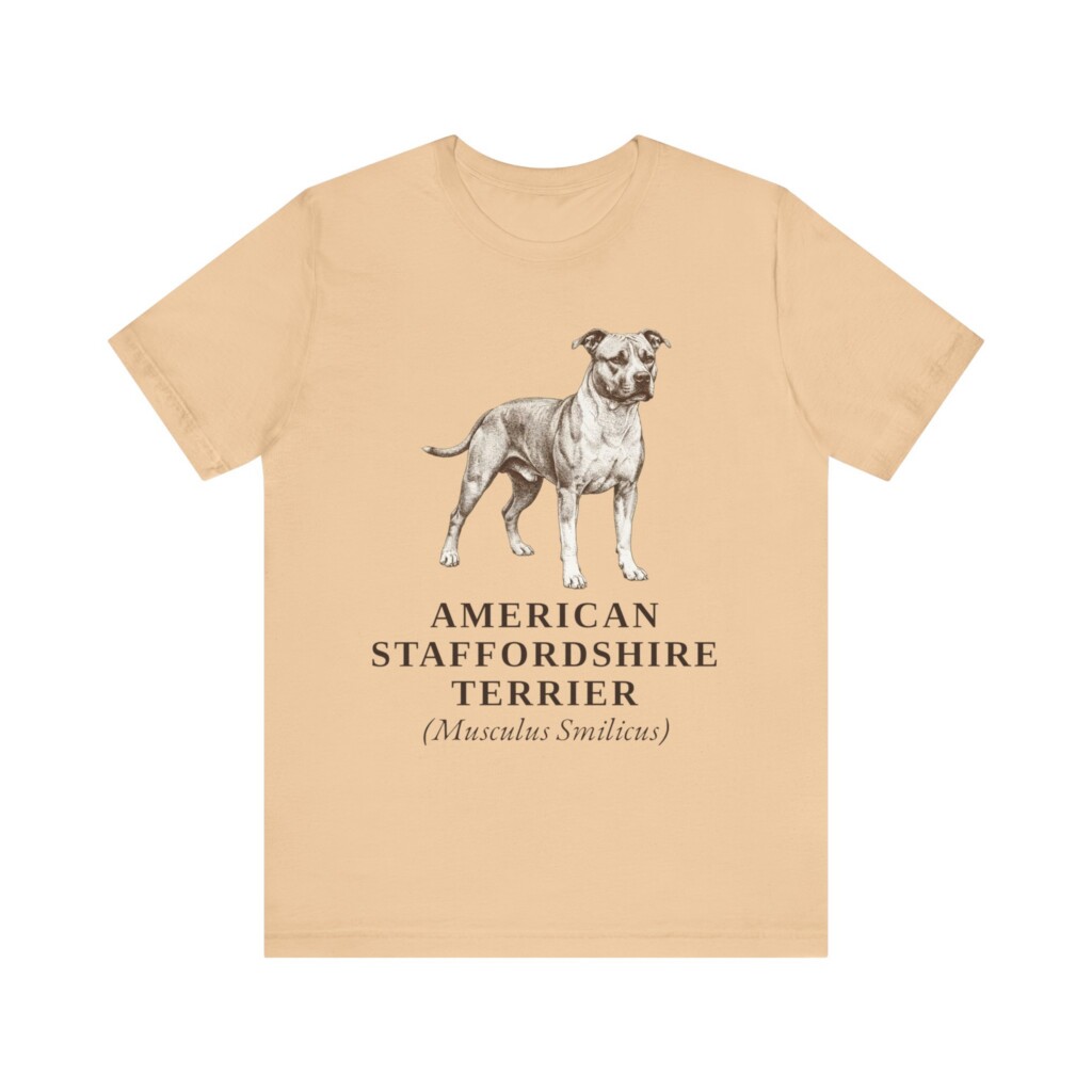 American Staffordshire Terrier Latin Shirt, Vintage Dog Sketch Tee, Dog Latin Gift