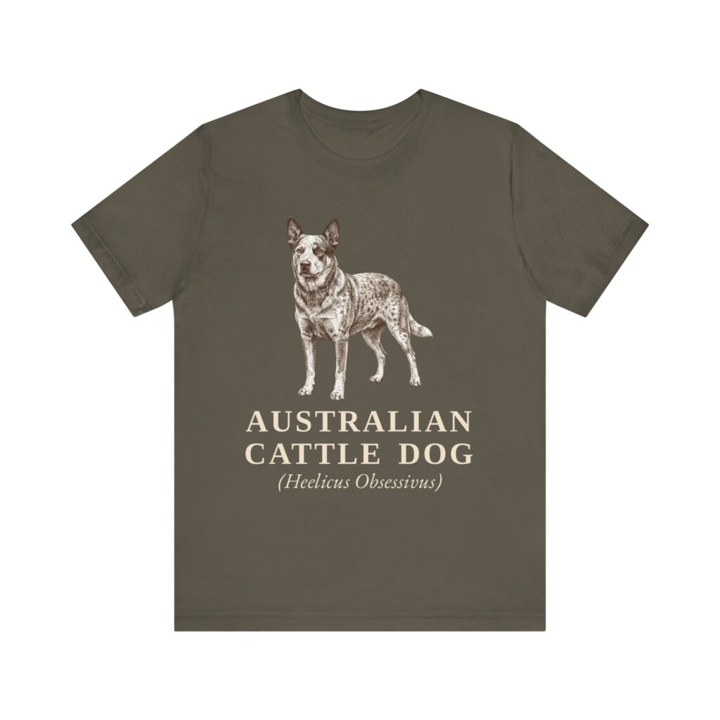 Australian Cattle Dog Latin Shirt, Vintage Dog Sketch Tee, Dog Latin Gift
