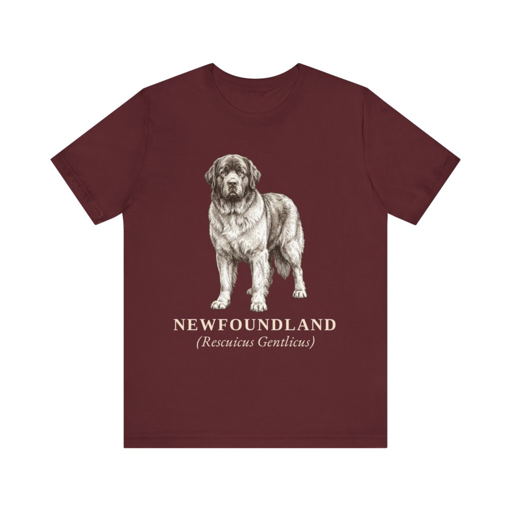 Newfoundland Dog Latin Shirt, Vintage Dog Sketch Tee, Dog Latin Gift Newfoundland Dog Latin Shirt, Vintage Dog Sketch Tee, Dog Latin Gift
