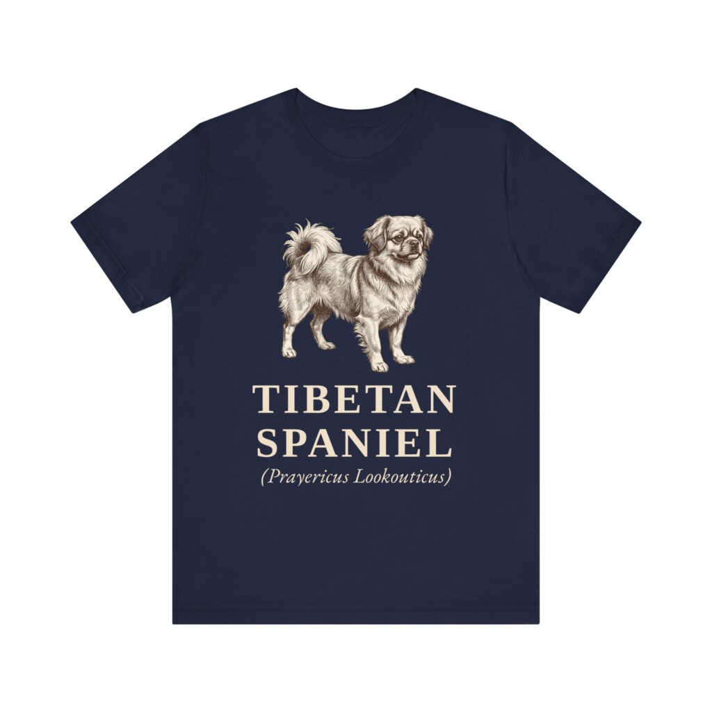 Tibetan Spaniel Latin Shirt, Vintage Dog Sketch Tee, Dog Latin Gift