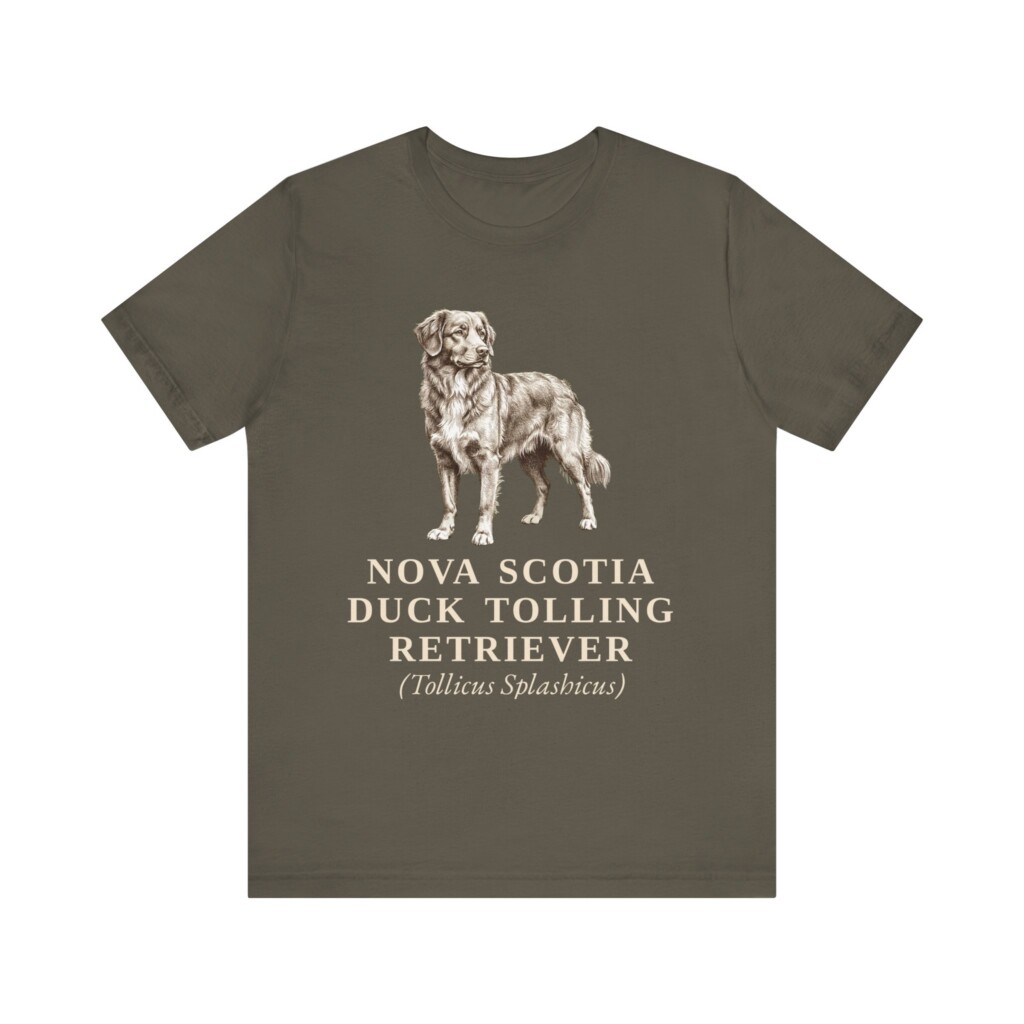 Nova Scotia Duck Tolling Retriever Latin Shirt, Vintage Dog Sketch Tee, Dog Latin Gift