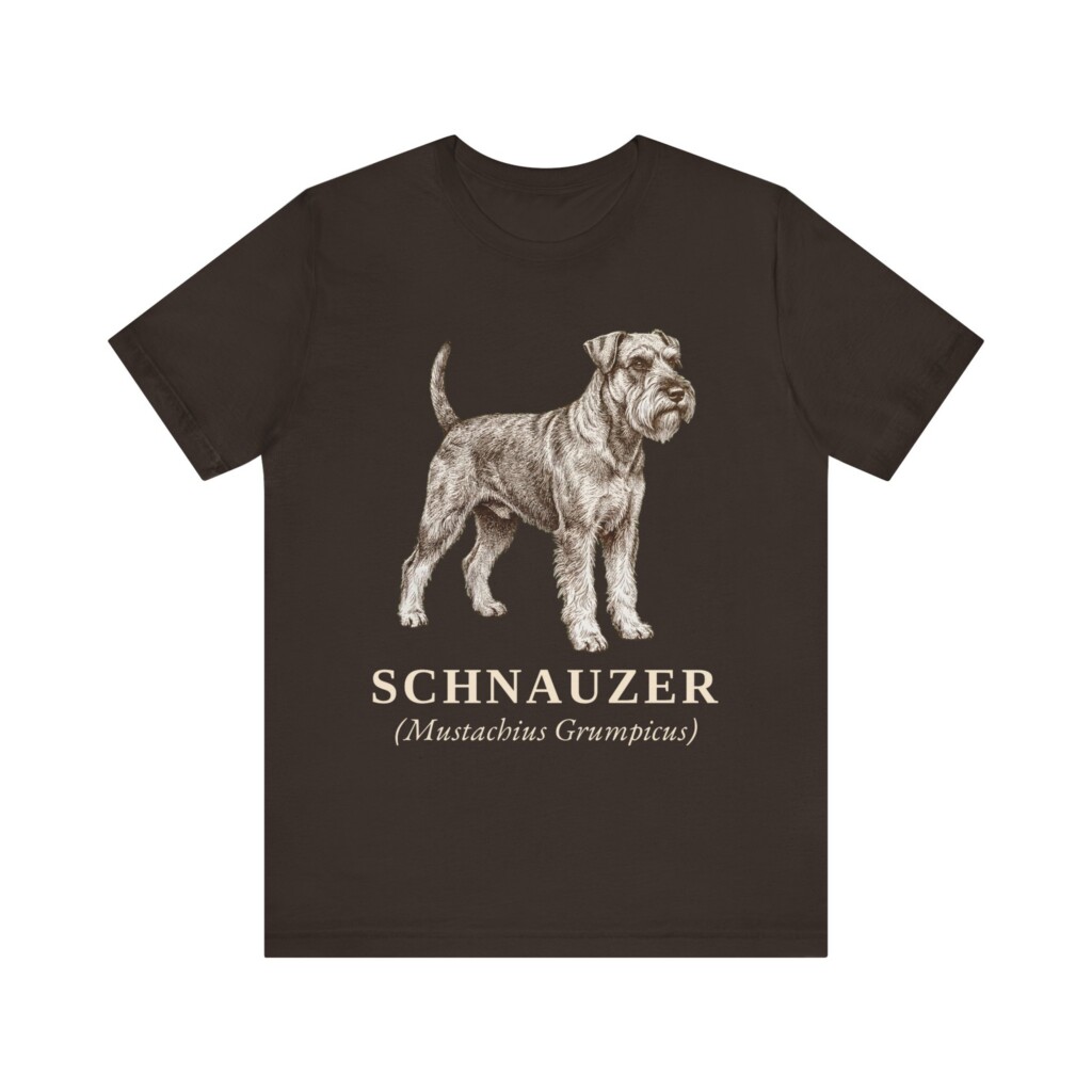 Standard Schnauzer Latin Shirt, Vintage Dog Sketch Tee, Dog Latin Gift Standard Schnauzer Latin Shirt, Vintage Dog Sketch Tee, Dog Latin Gift