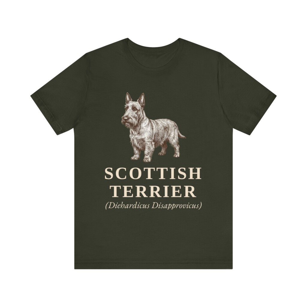 Scottish Terrier Latin Shirt, Vintage Dog Sketch Tee, Dog Latin Gift