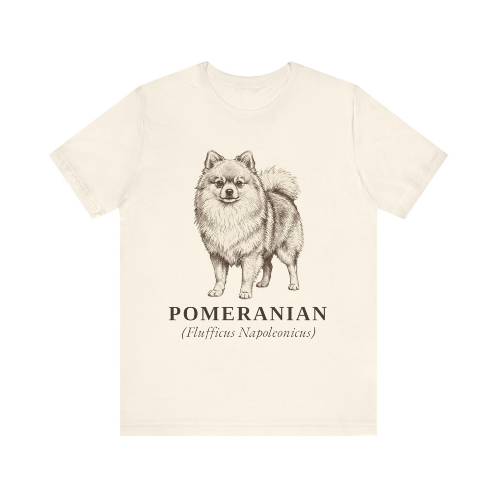 Pomeranian Latin Shirt, Vintage Dog Sketch Tee, Dog Latin Gift