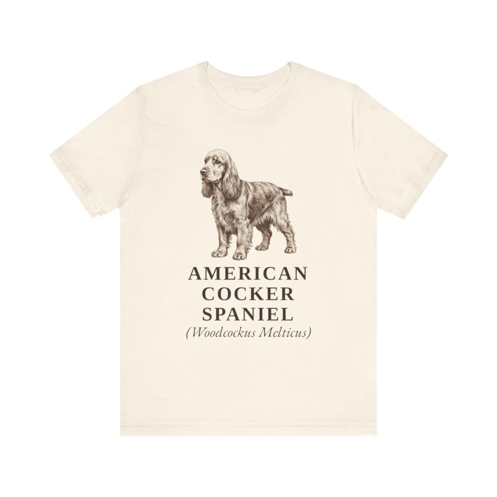 American Cocker Spaniel Latin Shirt, Vintage Dog Sketch Tee, Dog Latin Gift