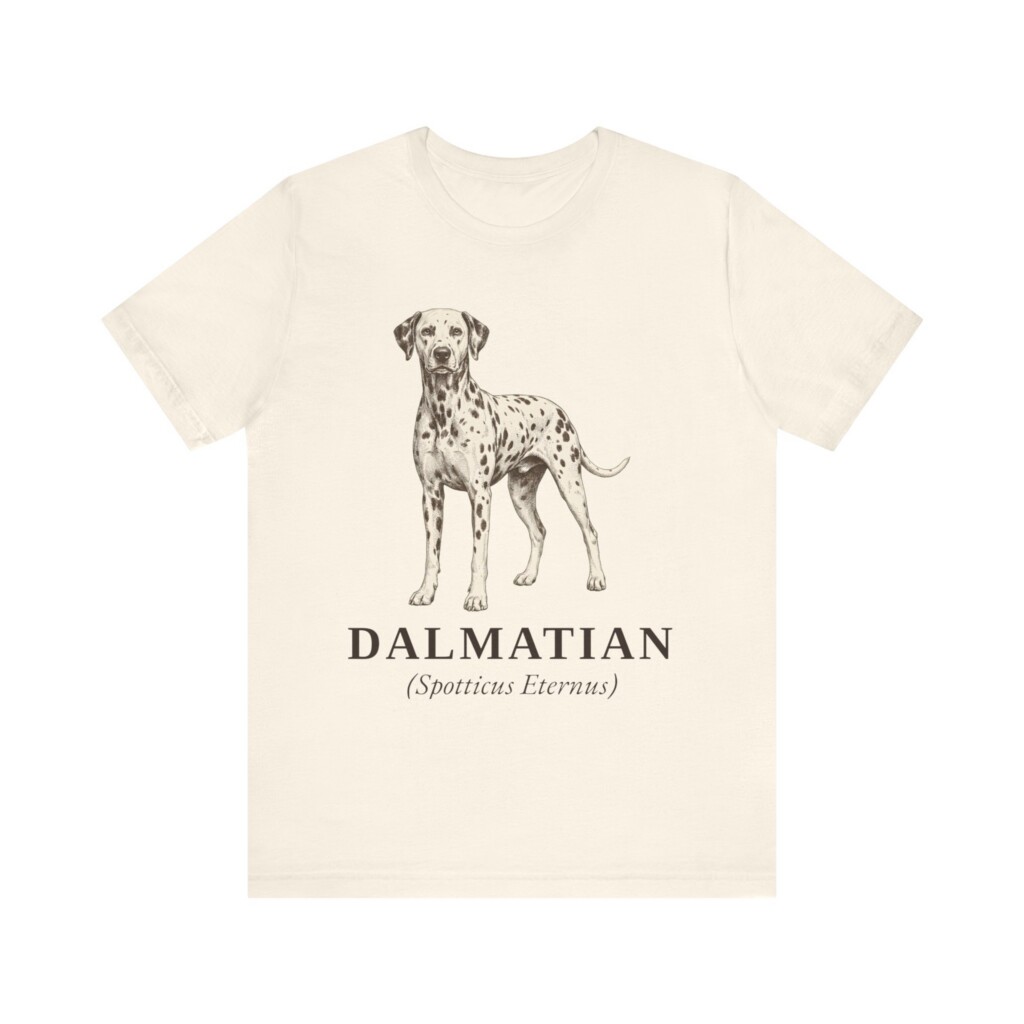 Dalmatian Latin Shirt, Vintage Dog Sketch Tee, Dog Latin Gift
